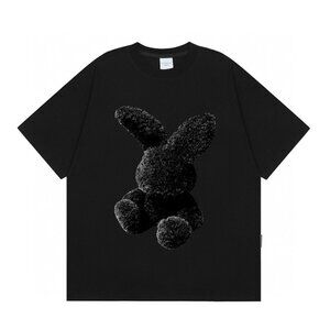 Black Bear Print Short-Sleeved T-Shirt Acme De La Vie